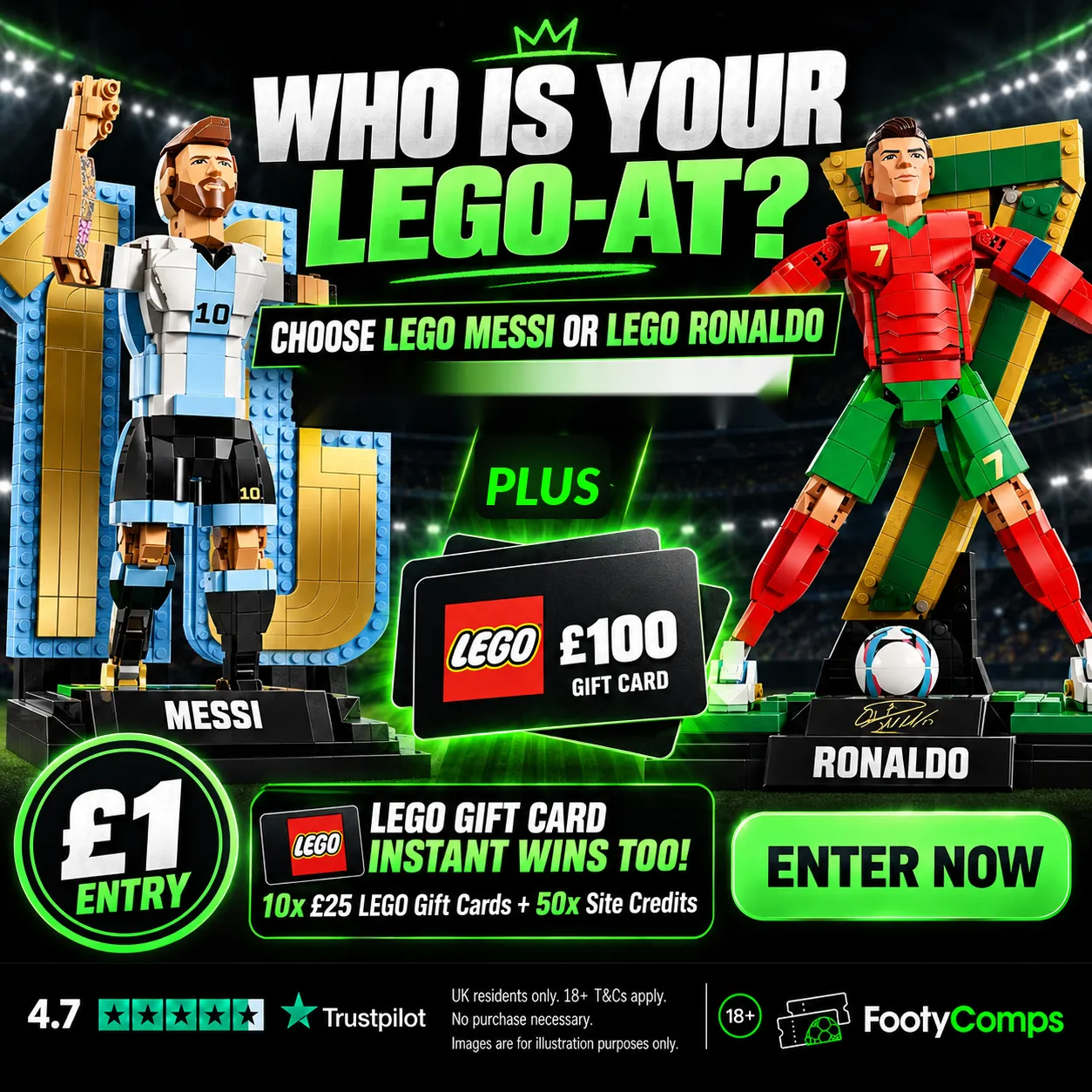 Your Choice of LEGO-AT! Plus £100 LEGO Gift Card!