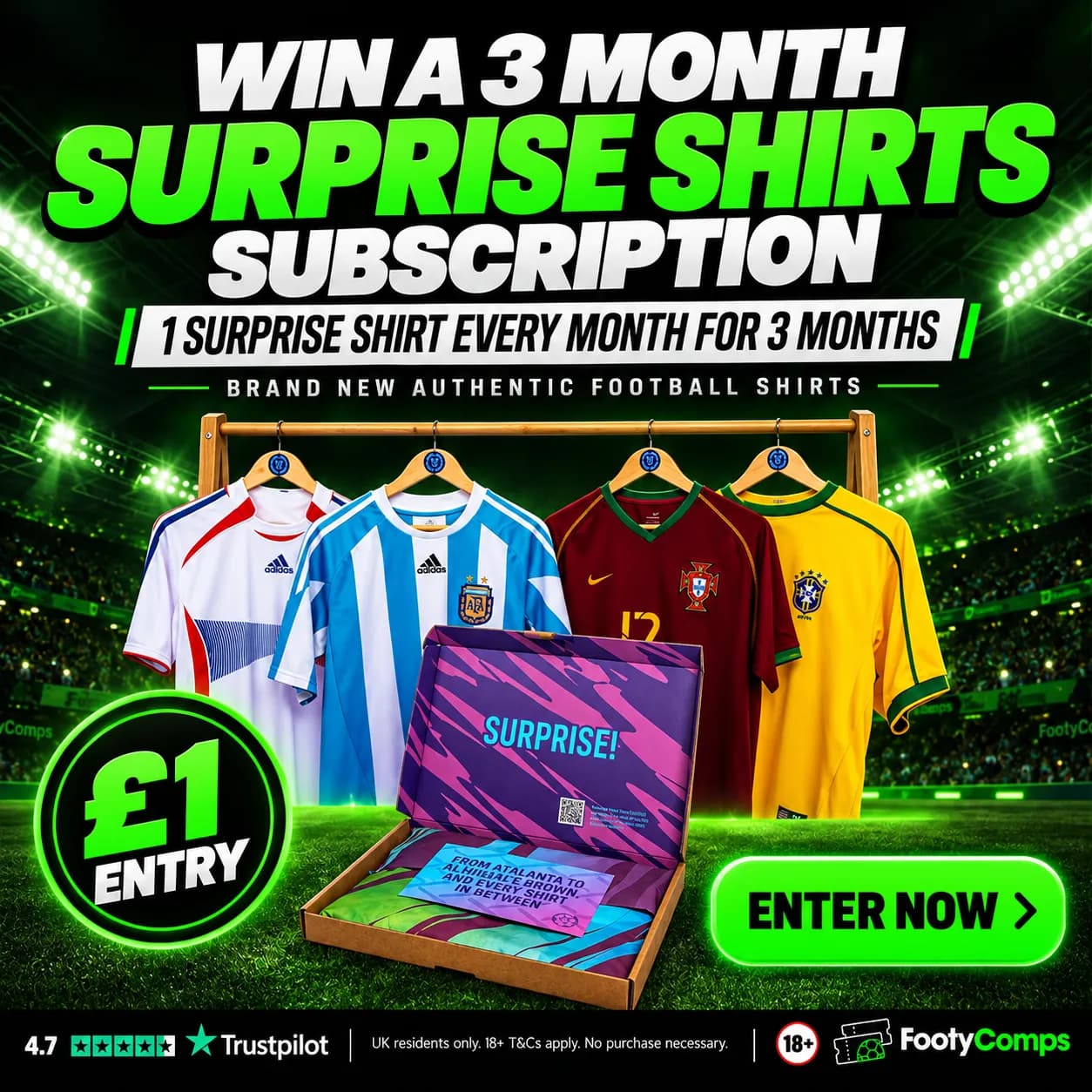 3 Month Surprise Shirt Subscription!