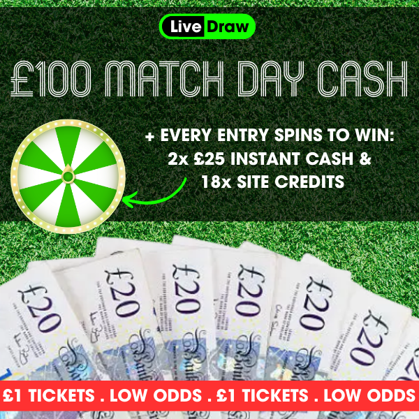 £100 Match Day Cash!