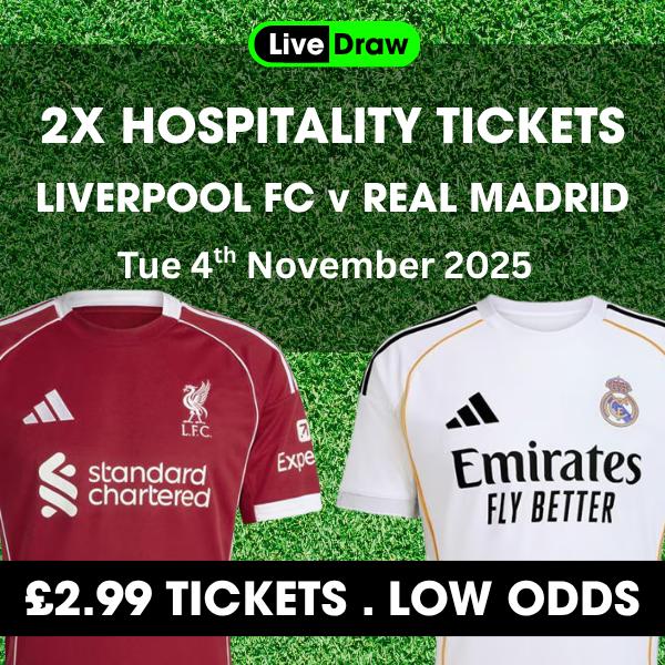 Image of the Liverpool vs Madrid tickets competition on FootyComps