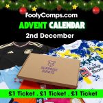 Image of the prize draw for day 2 of the FootyComps Advent Calendar