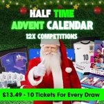 Image promoting footycomps 'Half time advent calendar' package - 10x tickets into 12 individual competitions.